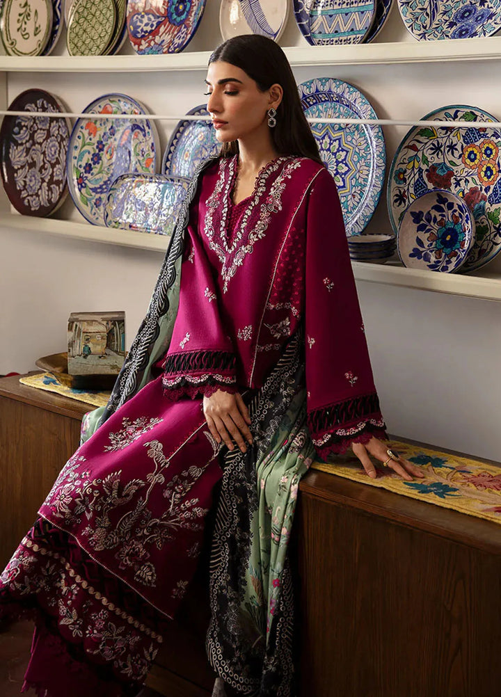 Republic WomensWear Embroidered Khaddar Suits Unstitched 3 Piece RW24W D3 Nara - Winter Collection