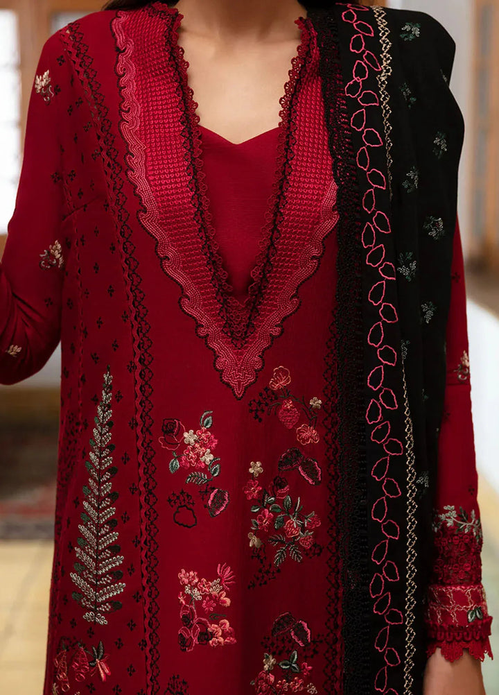 Republic WomensWear Embroidered Khaddar Suits Unstitched 3 Piece RW24W D8 Oleanna - Winter Collection