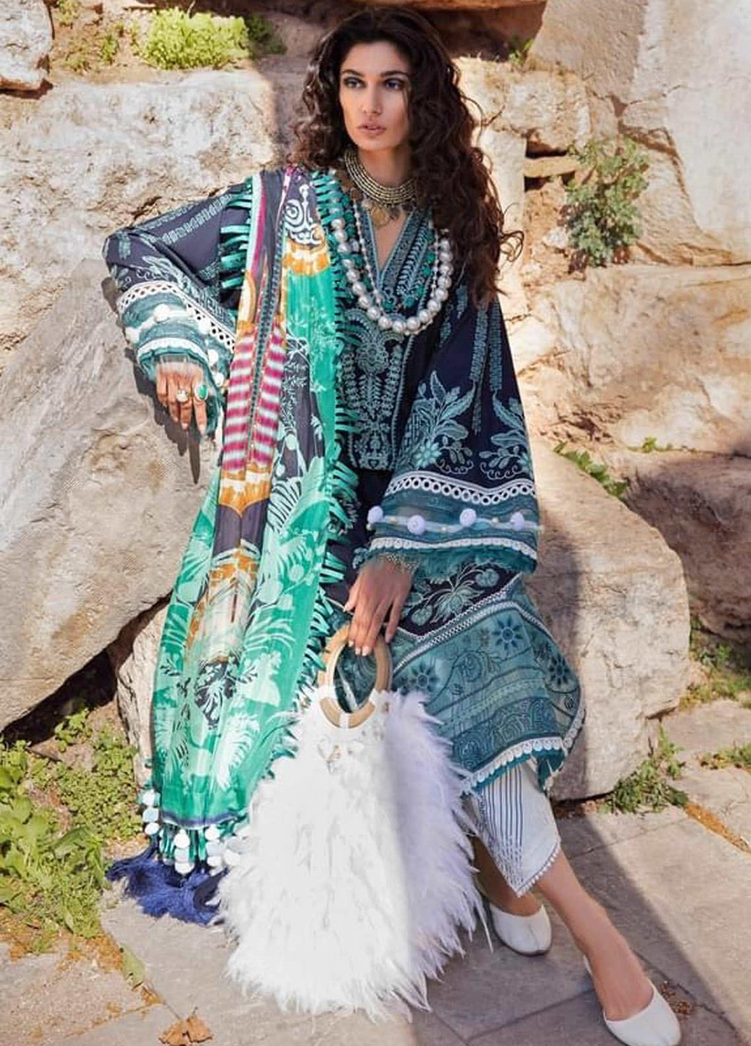 Selene By Republic WomensWear Embroidered Lawn Suits Unstitched 3 Piece RW21S Emel A - Luxury Collection