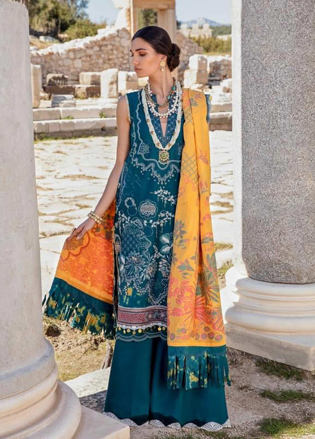 Selene By Republic WomensWear Embroidered Lawn Suits Unstitched 3 Piece RW21S Jaseena A - Luxury Collection