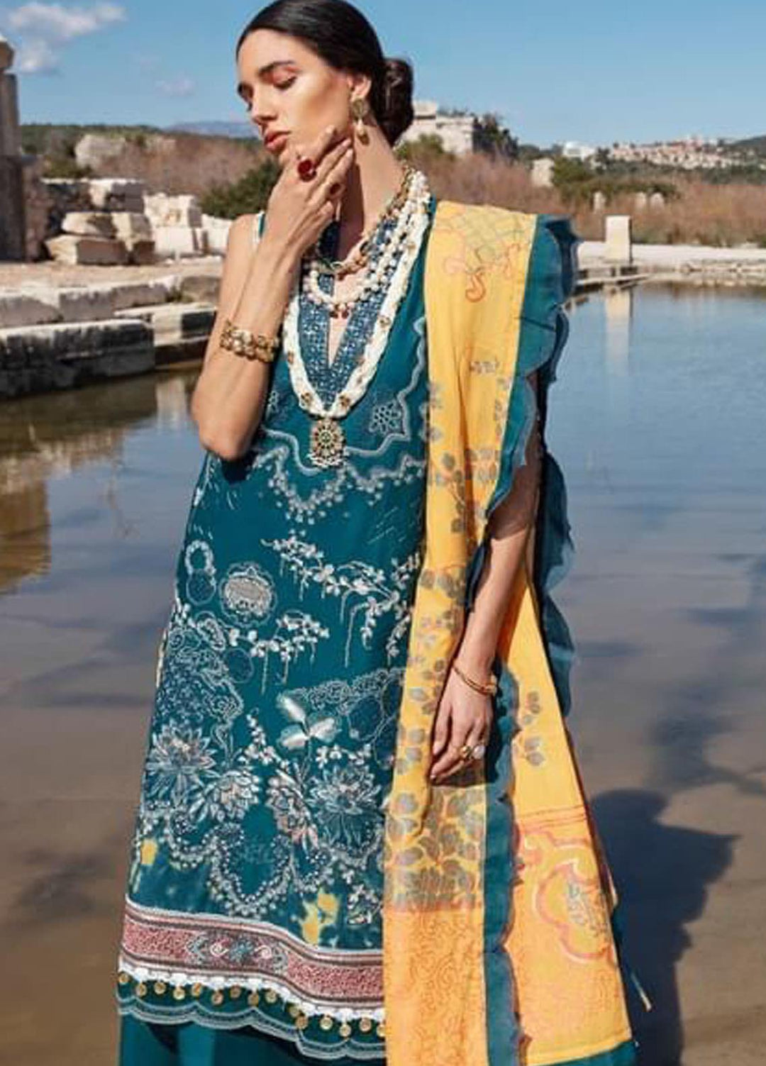 Selene By Republic WomensWear Embroidered Lawn Suits Unstitched 3 Piece RW21S Jaseena A - Luxury Collection