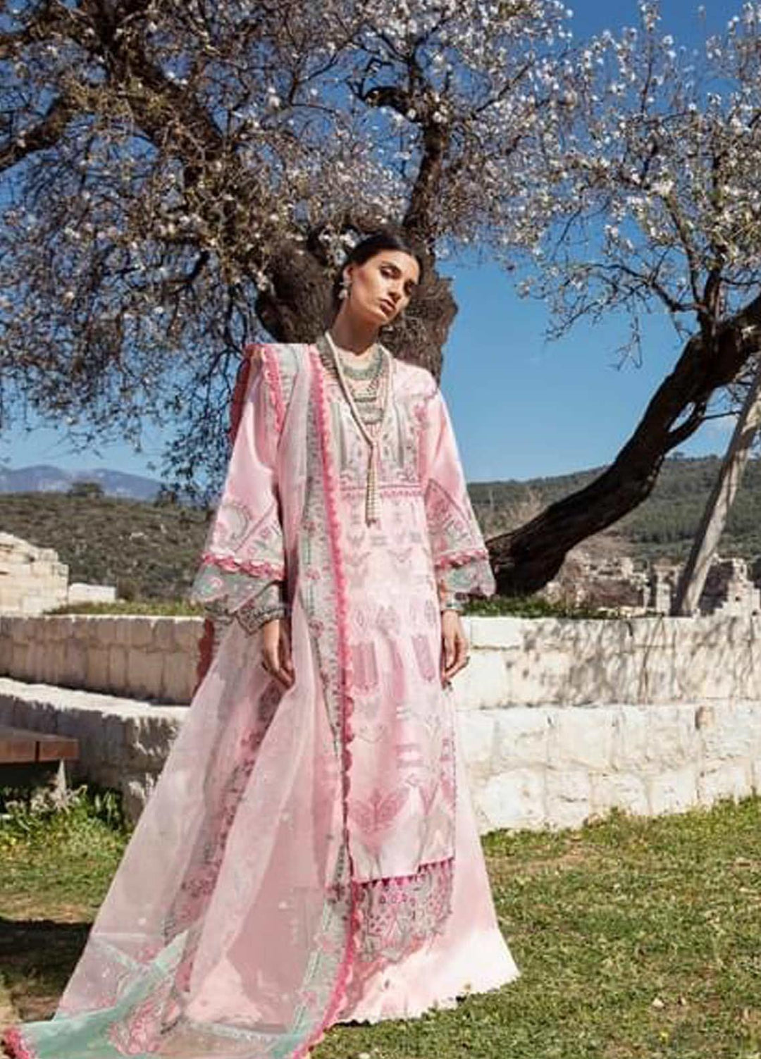 Selene By Republic WomensWear Embroidered Lawn Suits Unstitched 3 Piece RW21S Mahra B - Luxury Collection