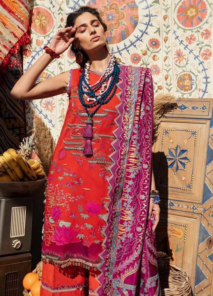 Selene By Republic WomensWear Embroidered Lawn Suits Unstitched 3 Piece RW21S Nargis A - Luxury Collection