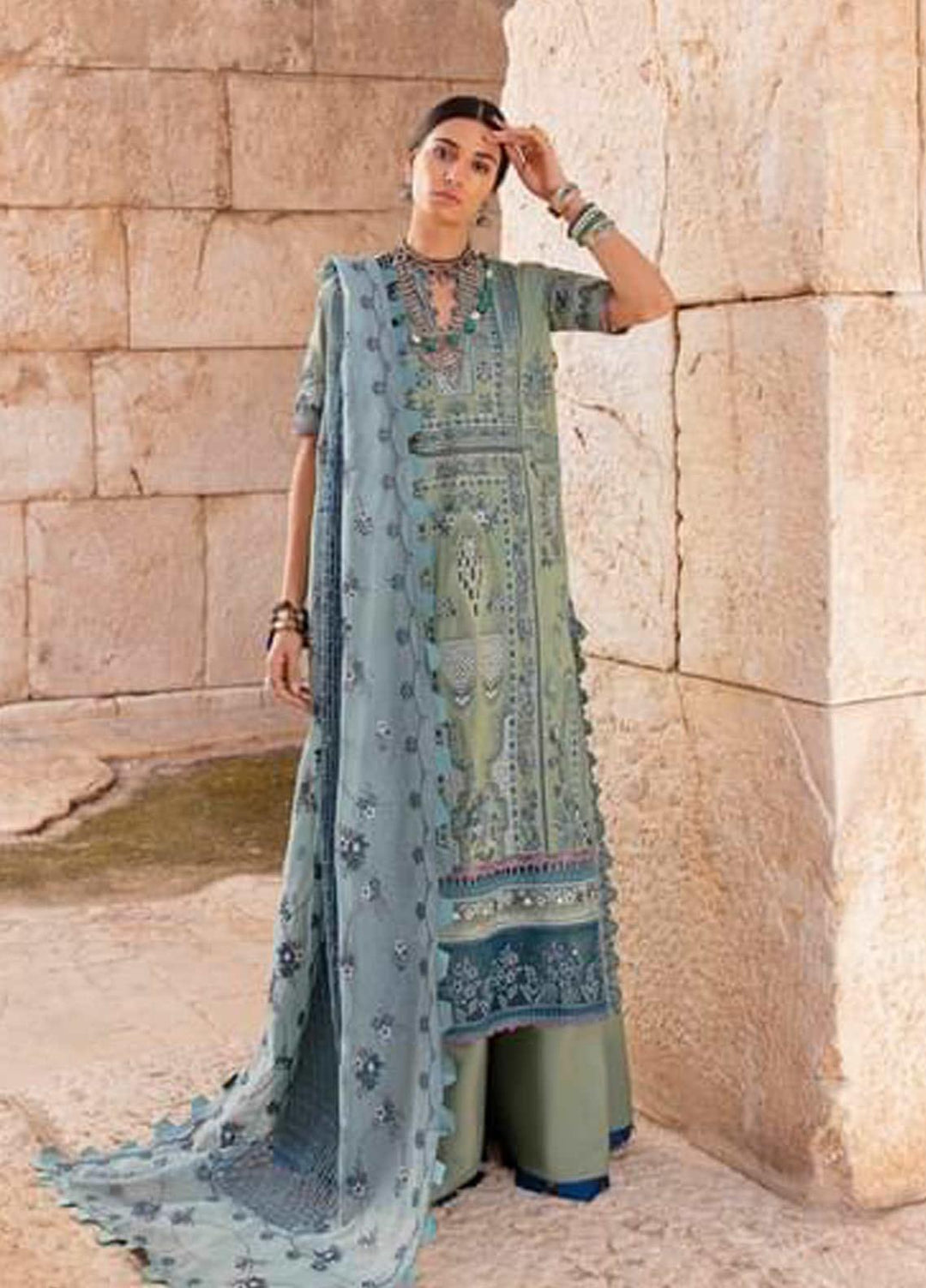 Selene By Republic WomensWear Embroidered Lawn Suits Unstitched 3 Piece RW21S Shahwar B - Luxury Collection
