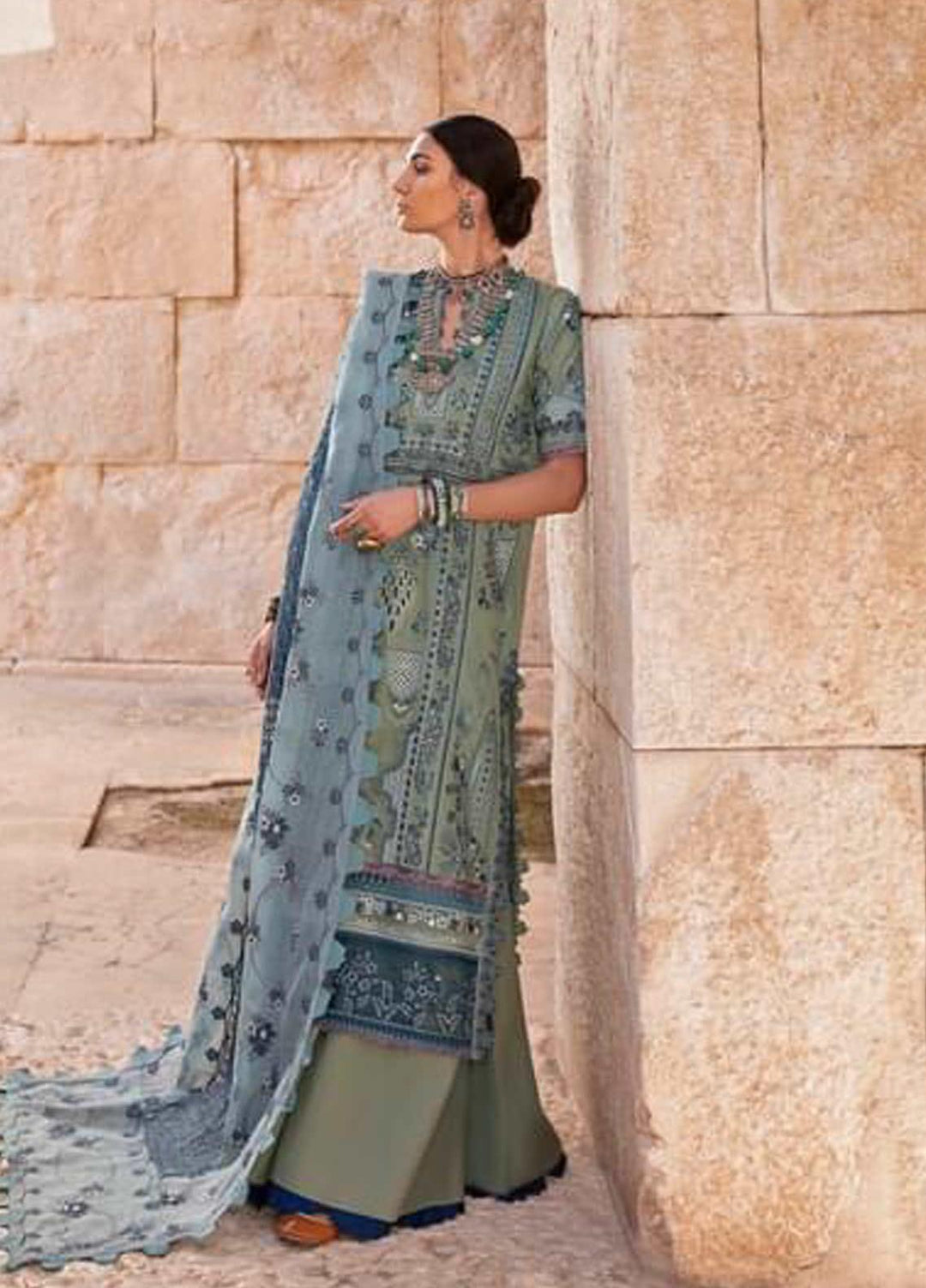 Selene By Republic WomensWear Embroidered Lawn Suits Unstitched 3 Piece RW21S Shahwar B - Luxury Collection