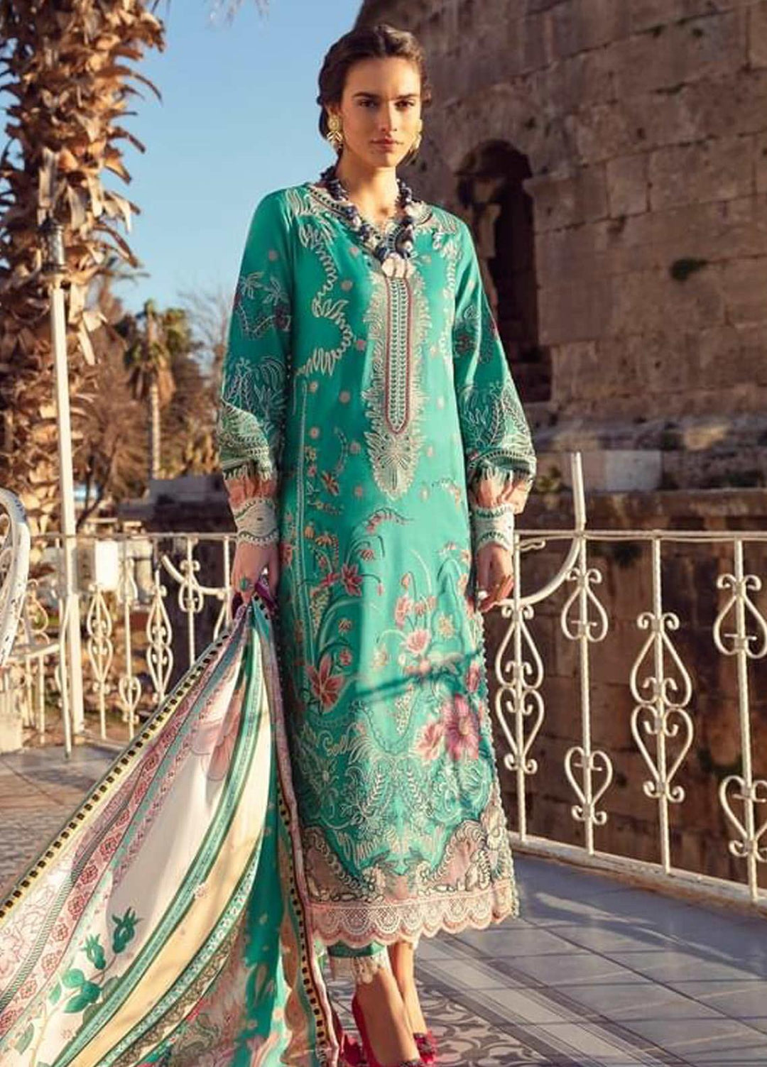 Selene By Republic WomensWear Embroidered Lawn Suits Unstitched 3 Piece RW21S Zeena A - Luxury Collection