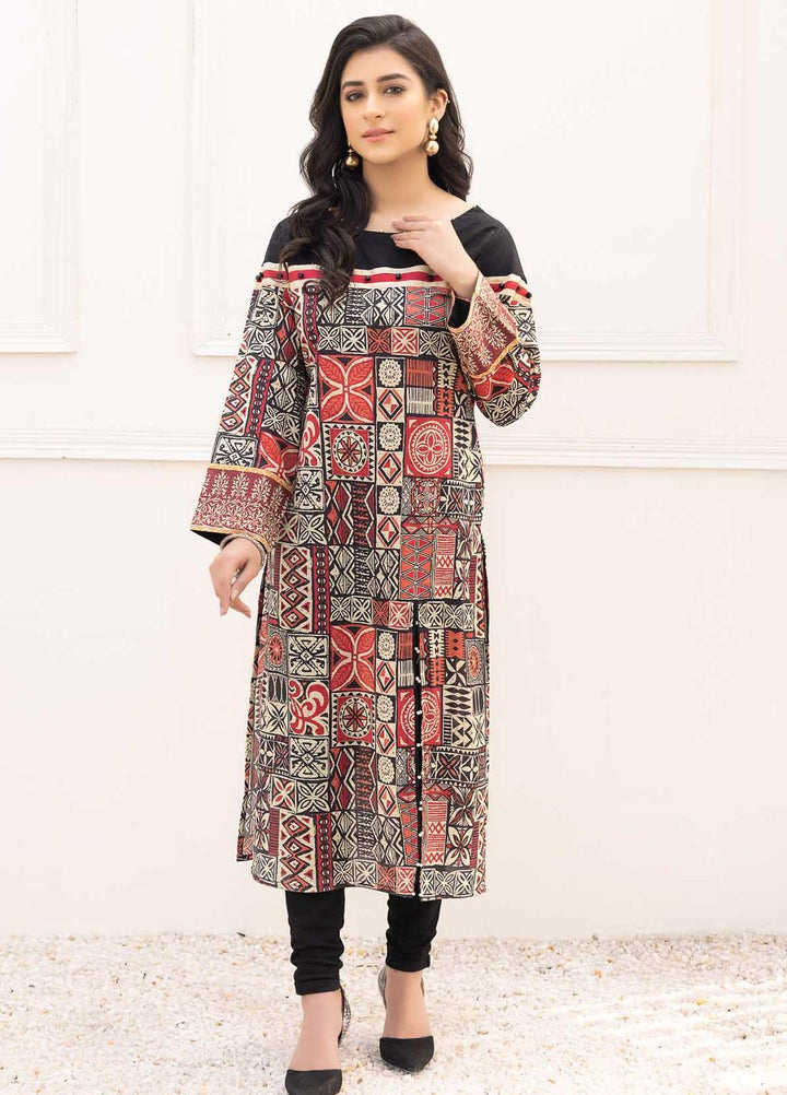 Adan's Libas Printed Lawn Stitched Kurtis D-22