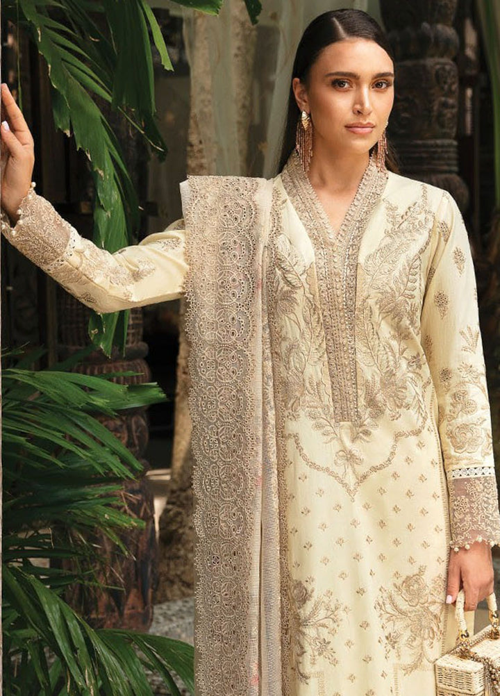 Reve By Serene Premium Embroidered Lawn Suit Unstitched 3 Piece SP24R SL-54 Aurelie - Luxury Summer Collection