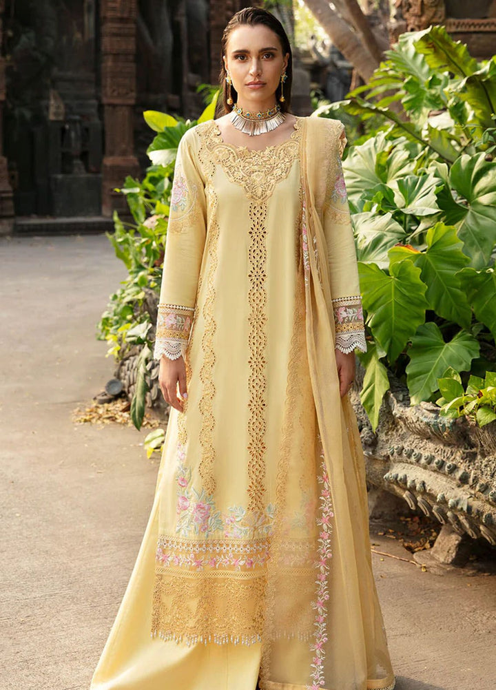 Reve By Serene Premium Embroidered Lawn Suit Unstitched 3 Piece SP24R SL-59 Solene - Luxury Summer Collection