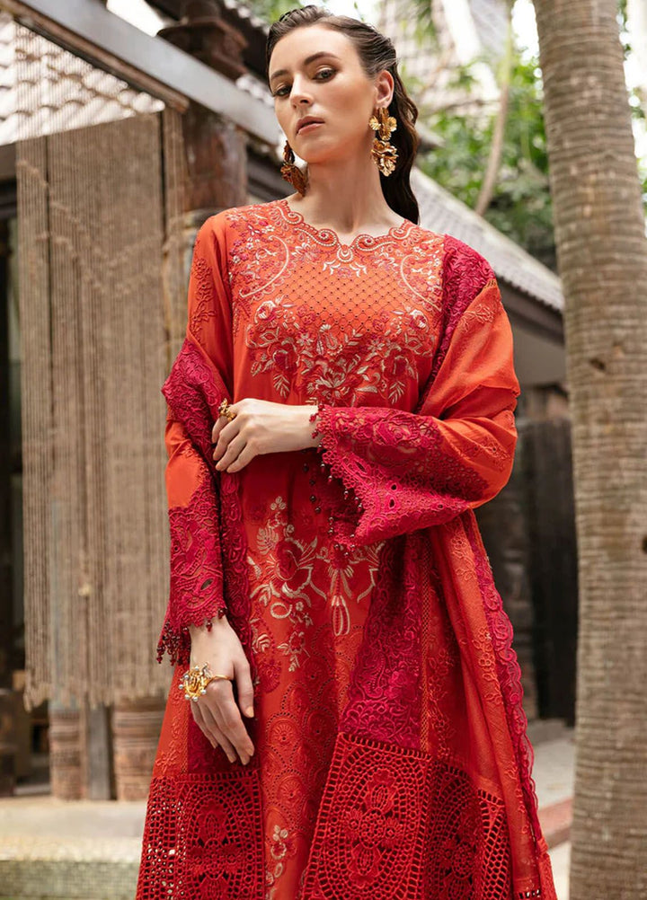 Reve By Serene Premium Embroidered Lawn Suit Unstitched 3 Piece SP24R SL-61 Alizee - Luxury Summer Collection