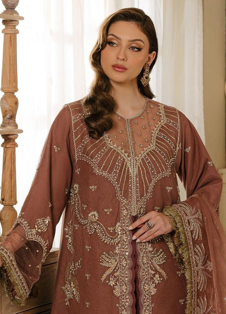 Reve Royal by Fabiha Fatima Pret Embellished Net 3 Piece Suit Zircon