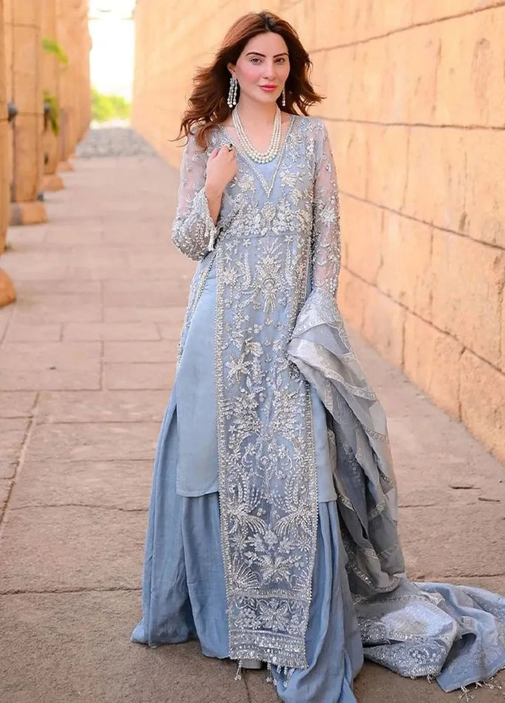 Reveur By Saffron Embroidered Organza Suits Unstitched 3 Piece SFR23RV SF-06 Esmeray - Luxury Collection