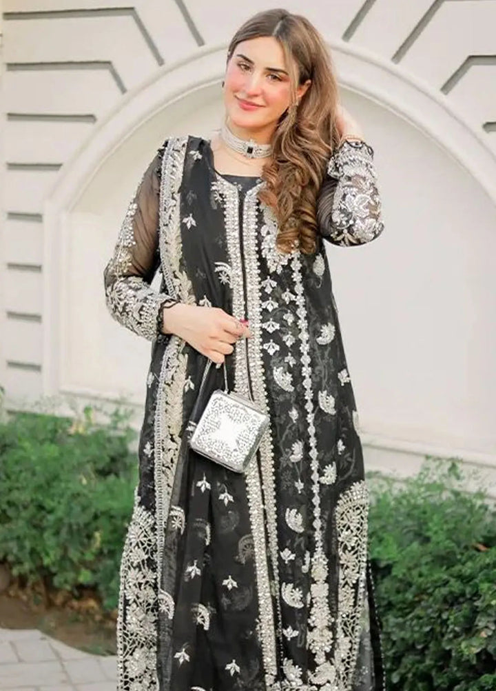 Reveur By Saffron Embroidered Organza Suits Unstitched 4 Piece SFR23RV SF-05 Layla - Luxury Collection