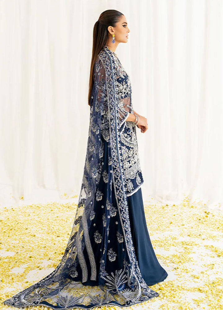 Reveur By Saffron Embroidered Net Suits Unstitched 3 Piece SFR23RV SF-07 Marina - Luxury Collection