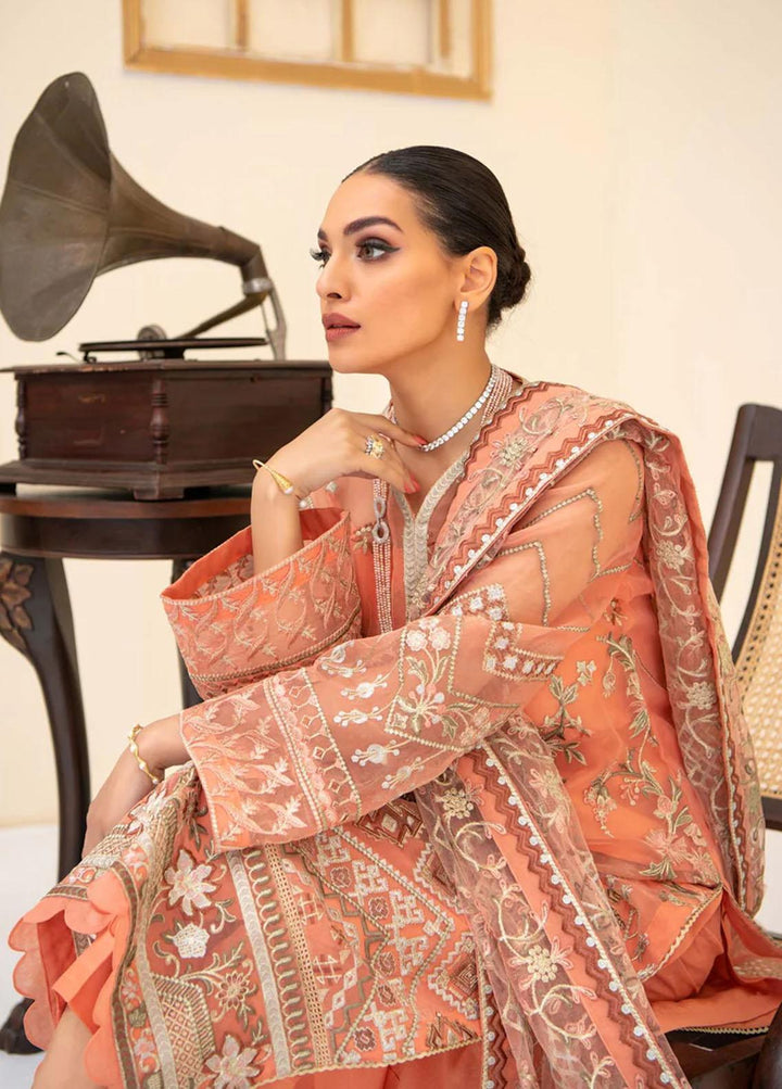 Reveuse By AIK Embroidered Organza Suits Unstitched 3 Piece AIK22R 04 - Winter Collection