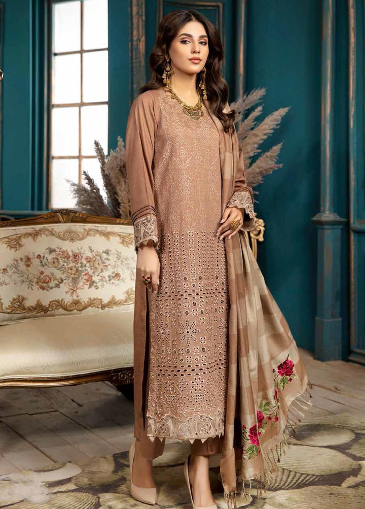 Afreen By Riaz Arts Embroidered Khaddar Suits Unstitched 3 Piece RA21K AF-11 - Winter Collection