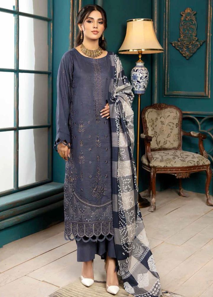 Afreen By Riaz Arts Embroidered Khaddar Suits Unstitched 3 Piece RA21K AF-12 - Winter Collection