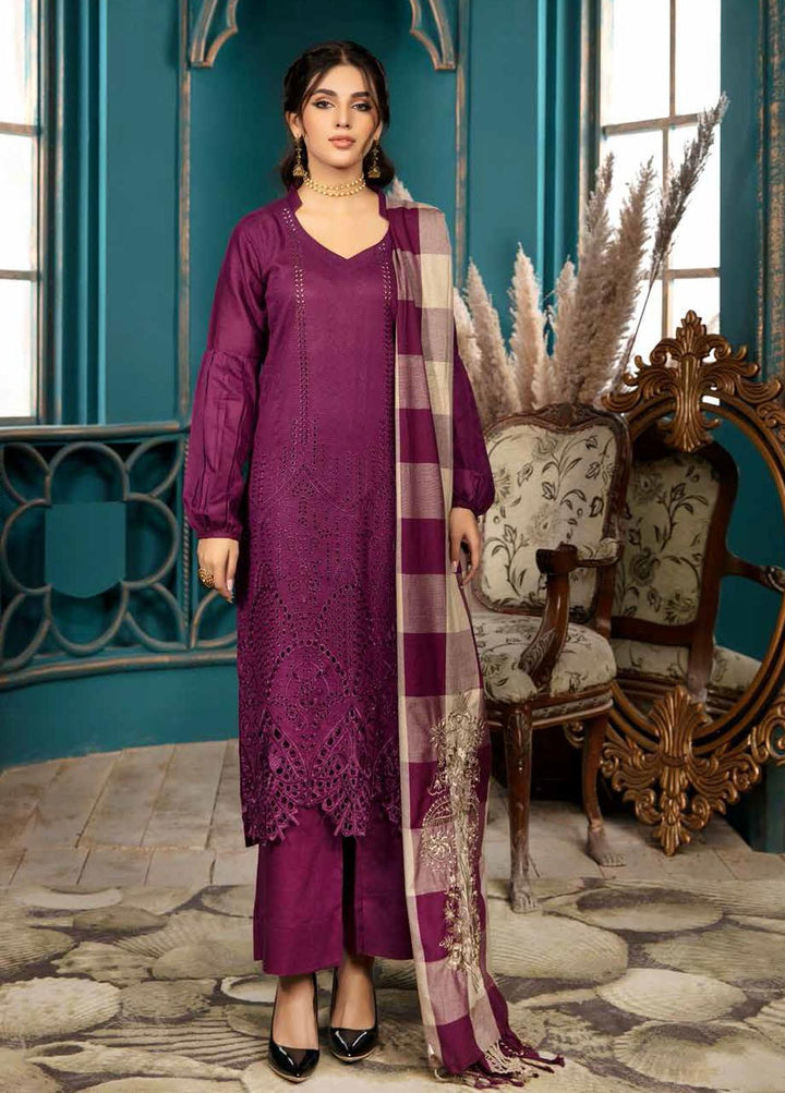 Afreen By Riaz Arts Embroidered Khaddar Suits Unstitched 3 Piece RA21K AF-14 - Winter Collection