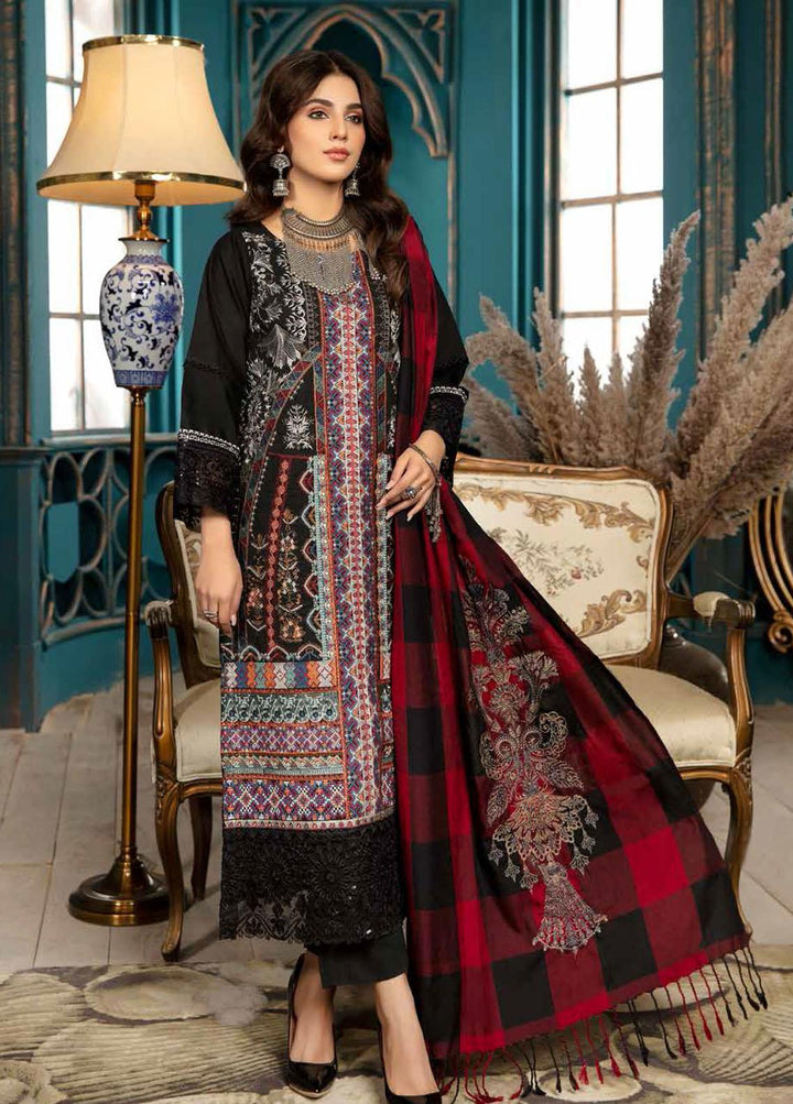 Afreen By Riaz Arts Embroidered Khaddar Suits Unstitched 3 Piece RA21K AF-16 - Winter Collection