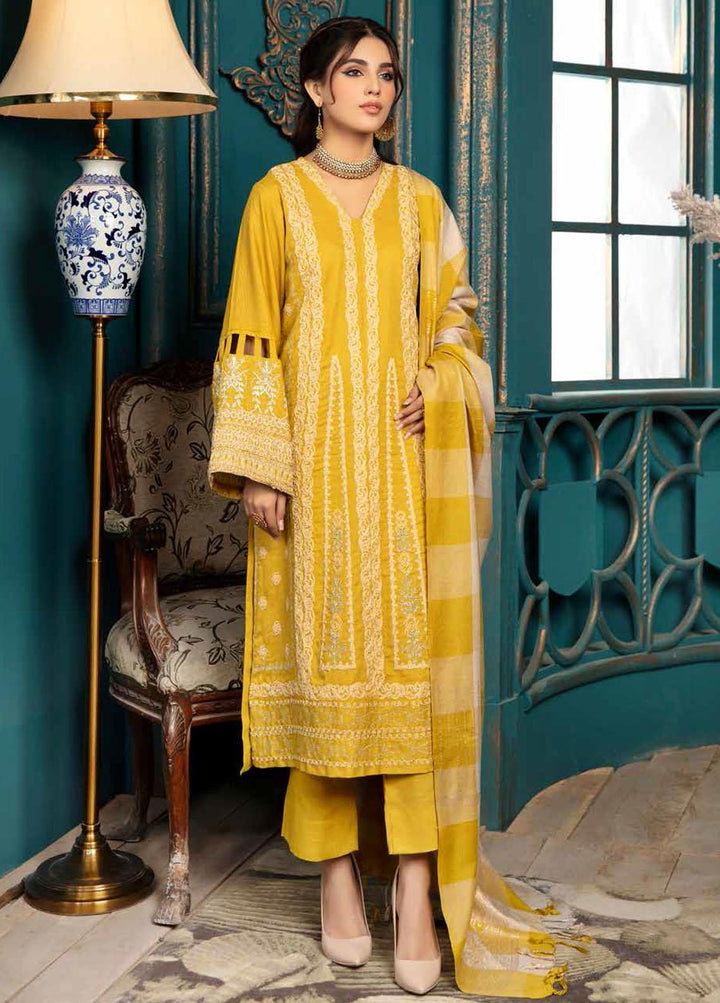 Afreen By Riaz Arts Embroidered Khaddar Suits Unstitched 3 Piece RA21K AF-18 - Winter Collection