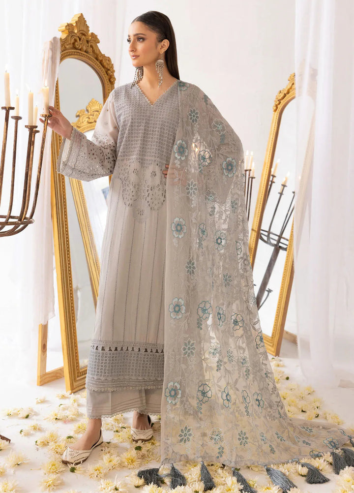 Riaz Arts Chikankari Lawn Suit Unstitched 3 Piece RA25MS D-02 - Summer Collection