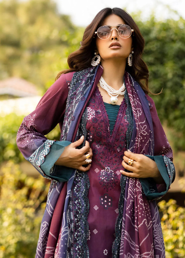 Riaz Arts Embroidered Lawn Suit Unstitched 3 Piece RA25CL AF-194 - Summer Collection