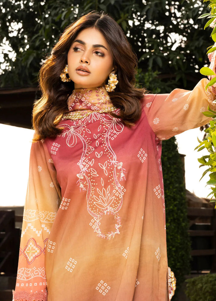 Riaz Arts Embroidered Lawn Suit Unstitched 3 Piece RA25CL AF-196 - Summer Collection