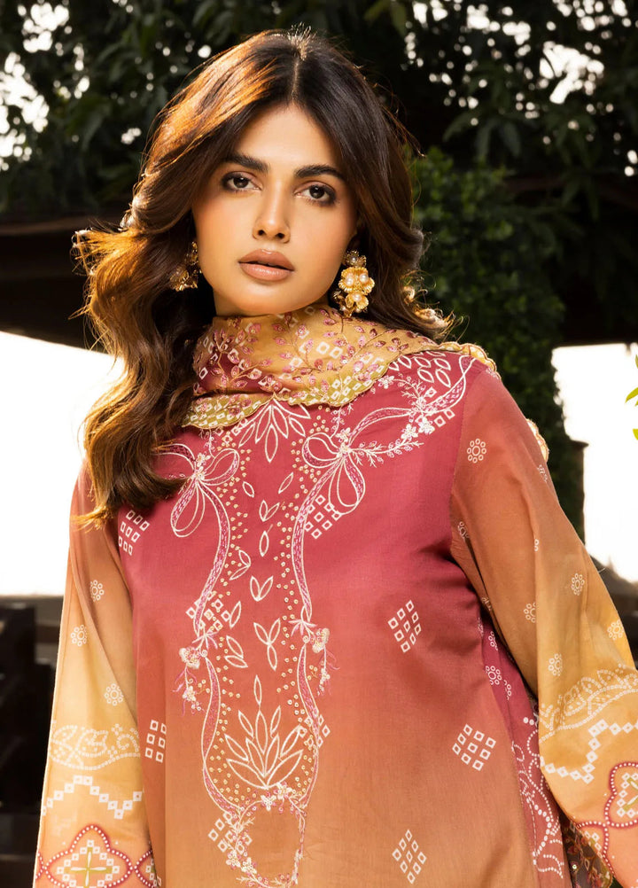Riaz Arts Embroidered Lawn Suit Unstitched 3 Piece RA25CL AF-196 - Summer Collection
