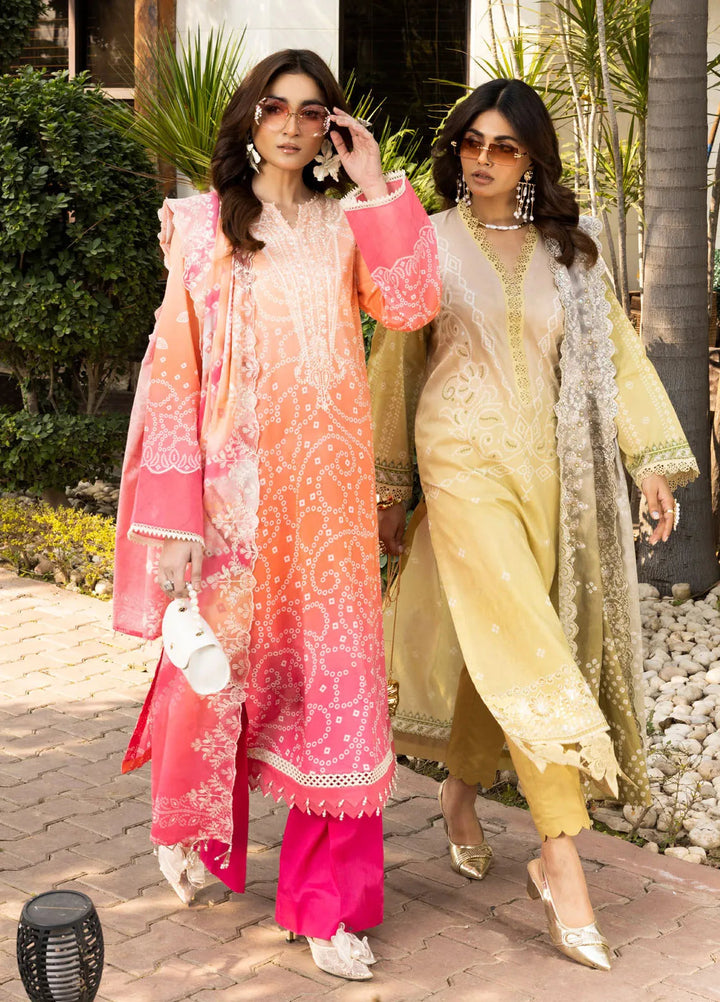 Riaz Arts Embroidered Lawn Suit Unstitched 3 Piece RA25CL AF-198 - Summer Collection