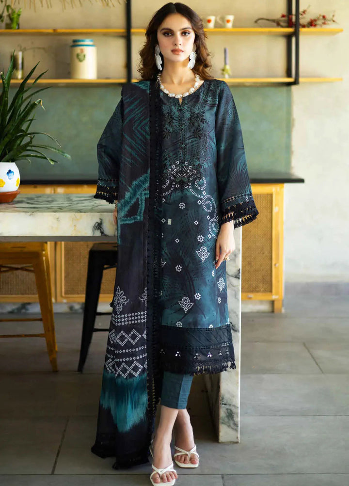 Riaz Arts Embroidered Lawn Suits Unstitched 3 Piece RA25AL AF-161 - Summer Collection