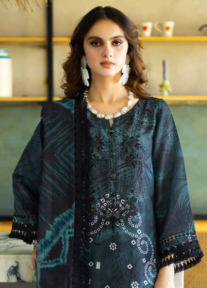 Riaz Arts Embroidered Lawn Suits Unstitched 3 Piece RA25AL AF-161 - Summer Collection