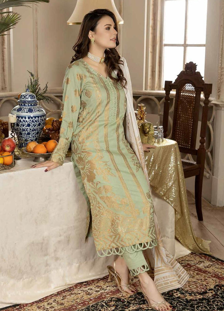 Riaz Arts Broshia Banarsi Lawn Suits Unstitched 3 Piece RA22SHN D-03 - Summer Collection