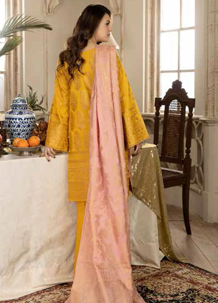 Riaz Arts Broshia Banarsi Lawn Suits Unstitched 3 Piece RA22SHN D-05 - Summer Collection