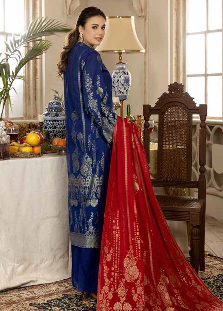 Riaz Arts Broshia Banarsi Lawn Suits Unstitched 3 Piece RA22SHN D-06 - Summer Collection