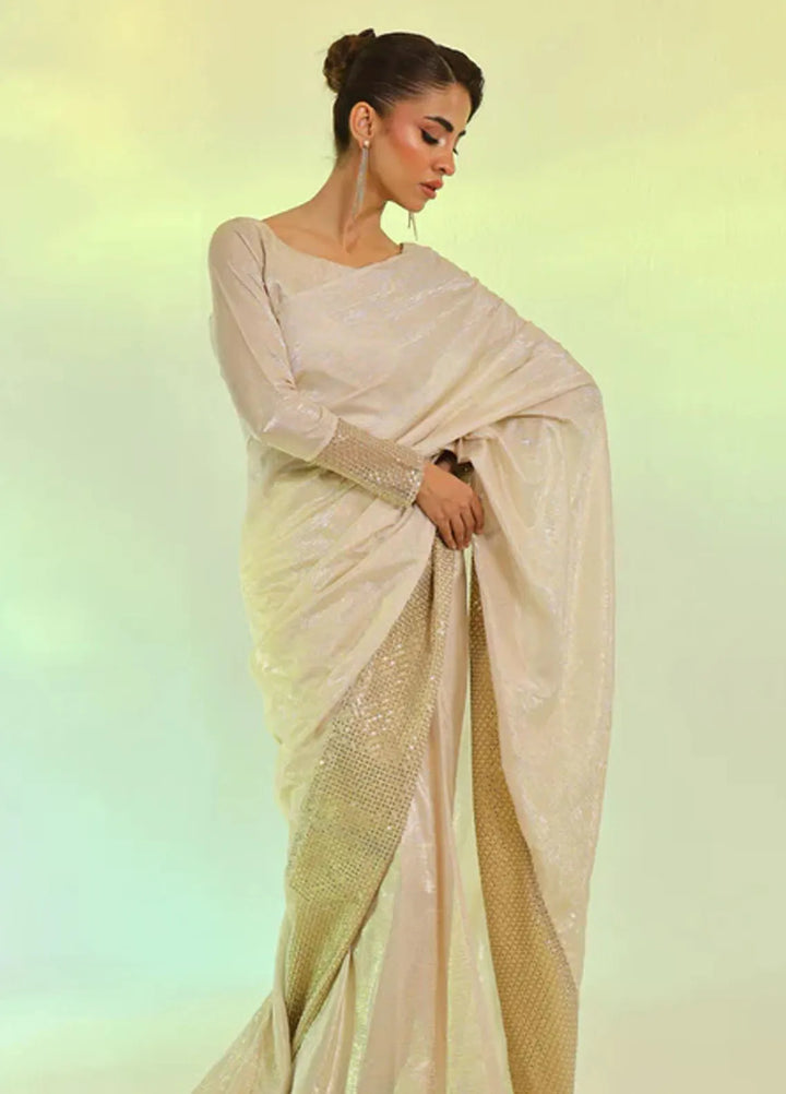 Ripret Pret Embroidered Chiffon Saree Glided Glimmer