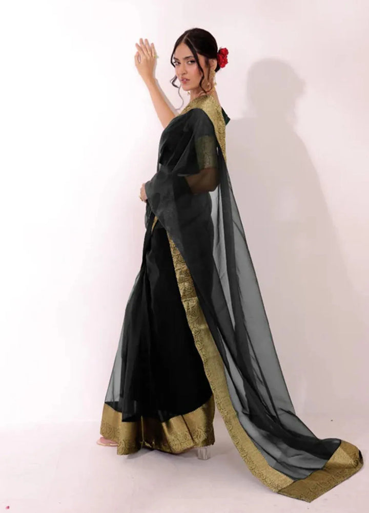 Ripret Pret Embroidered Organza 3 Piece Suit Gulzar Black