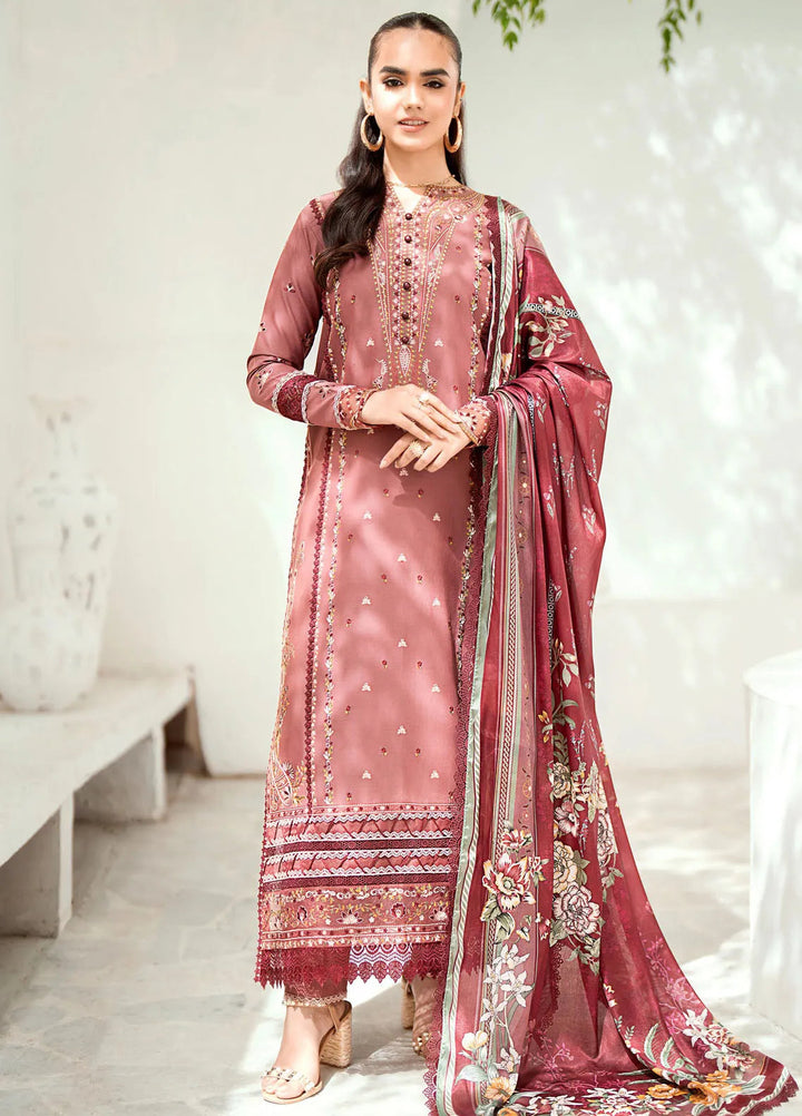 Riwaayat By Bin Ilyas Embroidered Lawn Suit Unstitched 3 Piece BI24R 305 A - Summer Collection