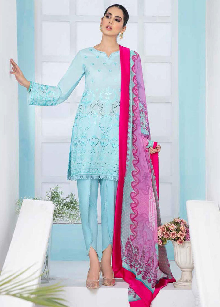 Riwaj by Banafsheh Embroidered Lawn Suits Unstitched 3 Piece BF21R RW-06 - Summer Collection
