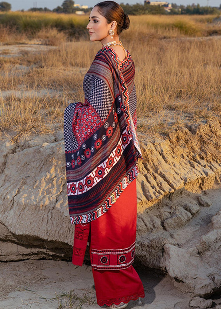 Riwaj By Banafsheh Embroidered Karandi Suits Unstitched 3 Piece BF22R BNK-05 - Winter Collection