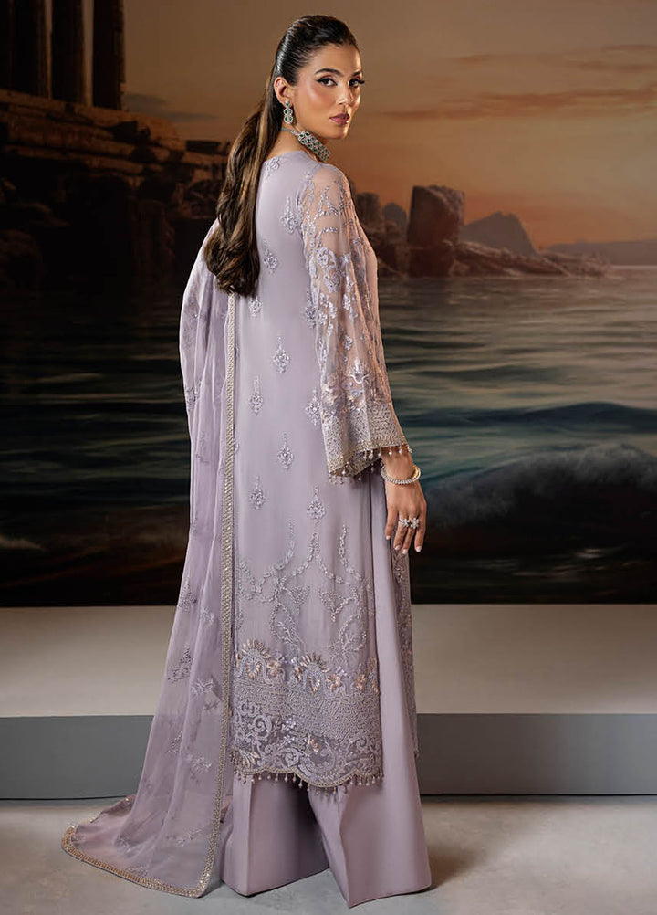 Riwayat by Lamisah Embroidered Chiffon Suits Unstitched 3 Piece LVP25RL R-01 Twilight Bloom - Formals Collection