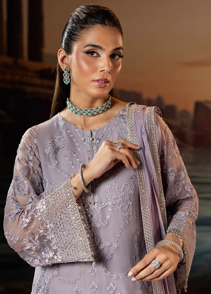 Riwayat by Lamisah Embroidered Chiffon Suits Unstitched 3 Piece LVP25RL R-01 Twilight Bloom - Formals Collection