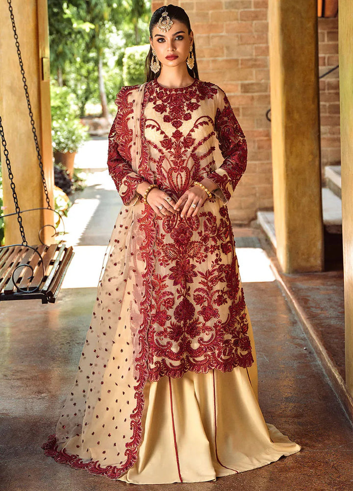 Riwayat by Maryum N Maria Embroidered Net Suits Unstitched 3 Piece MNM24RW Onisha MW24-557 - Formal Collection