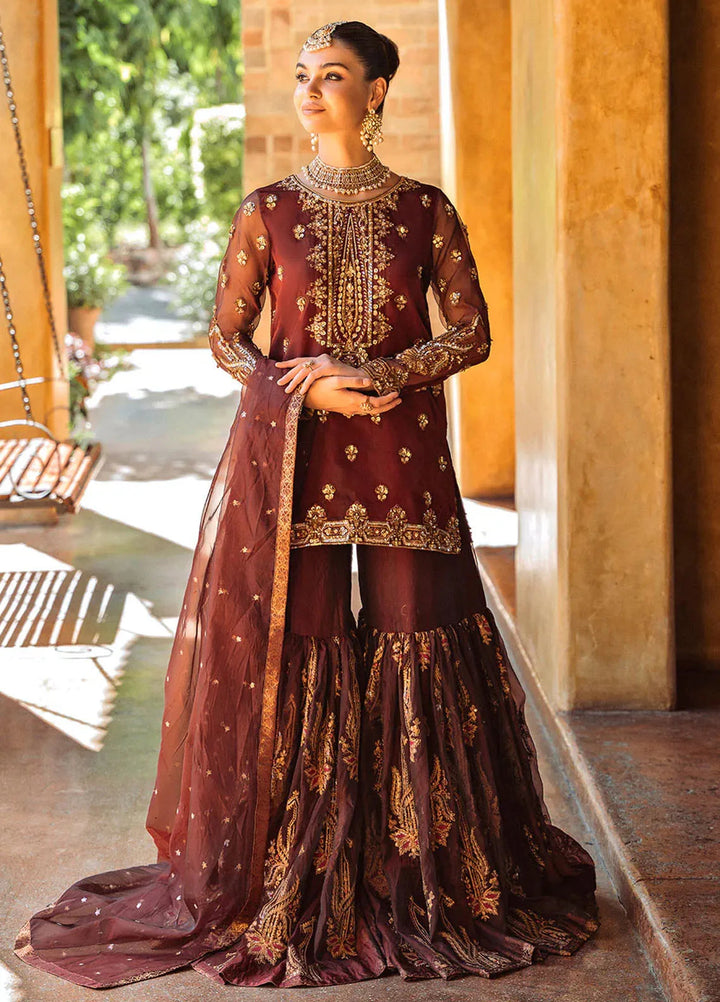 Riwayat by Maryum N Maria Embroidered Nylon Organza Suits Unstitched 3 Piece MNM24RW Eromi MW24-553 - Formal Collection