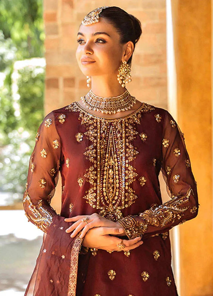 Riwayat by Maryum N Maria Embroidered Nylon Organza Suits Unstitched 3 Piece MNM24RW Eromi MW24-553 - Formal Collection