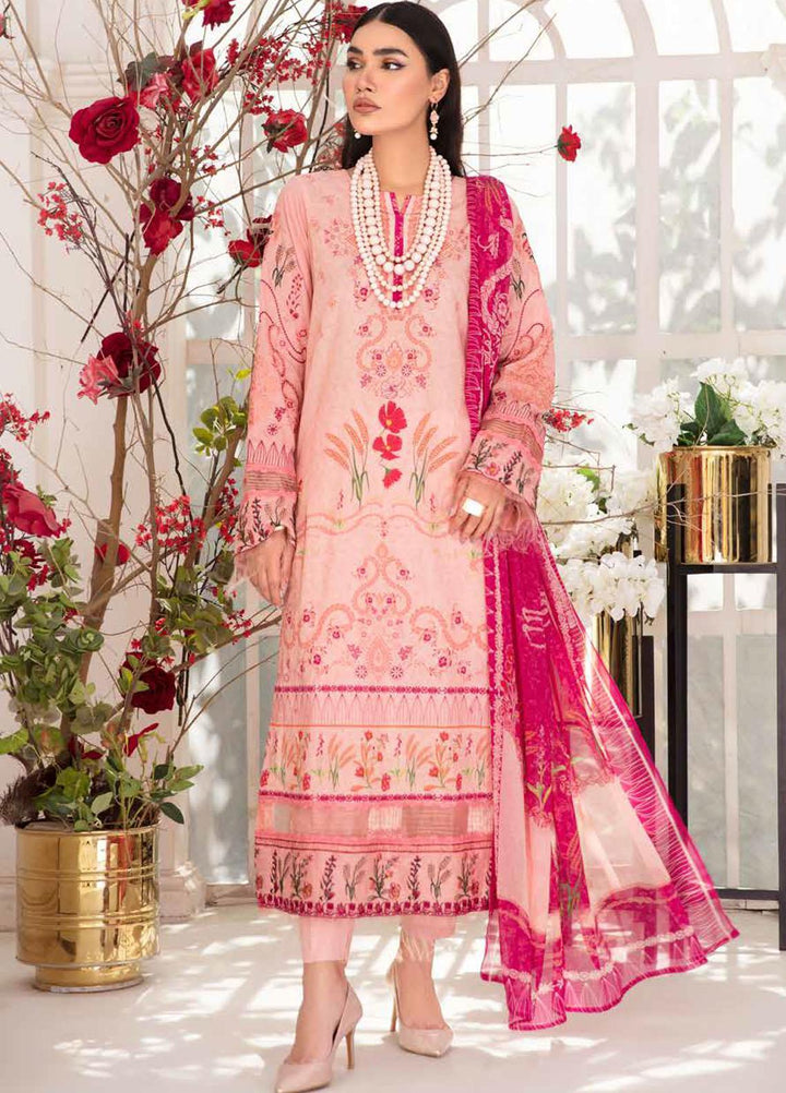 Riwayat-e-Khas By Banafsheh Embroidered Lawn Suits Unstitched 3 Piece BF22RK BNR-02 - Luxury Collection