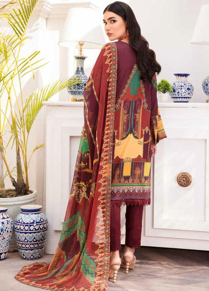 Riwayat-e-Khas By Banafsheh Embroidered Lawn Suits Unstitched 3 Piece BF22RK BNR-04 - Luxury Collection