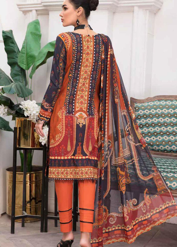 Riwayat-e-Khas By Banafsheh Embroidered Lawn Suits Unstitched 3 Piece BF22RK BNR-07 - Luxury Collection
