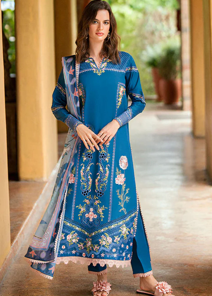 Roheenaz Embroidered Lawn Suits Unstitched 3 Piece D-01 A Isoria - Summer Collection