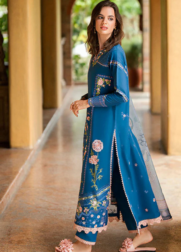 Roheenaz Embroidered Lawn Suits Unstitched 3 Piece D-01 A Isoria - Summer Collection