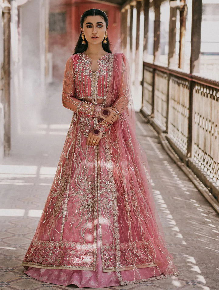 Roheenaz Embroidered Net Suits Unstitched 3 Piece RNZ24PSM Ulfat - Wedding Collection